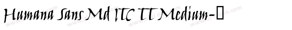 Humana Sans Md ITC TT Medium字体转换